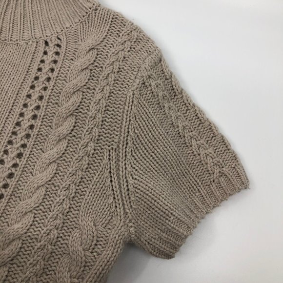 Snobby Sheep Mock Neck Cable Knit Sweater Dress - Picture 8 of 14